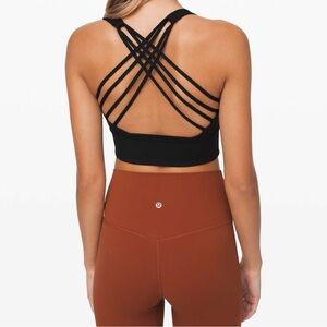 NWT Lululemon Free to Be Wild Long Line Bra – Black – Size 8 (Rare/Discontinued)